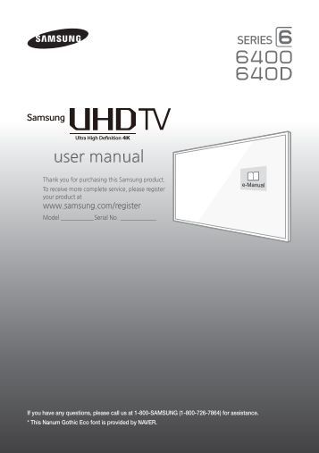 Samsung smart tv series 6 user manual pdf download
